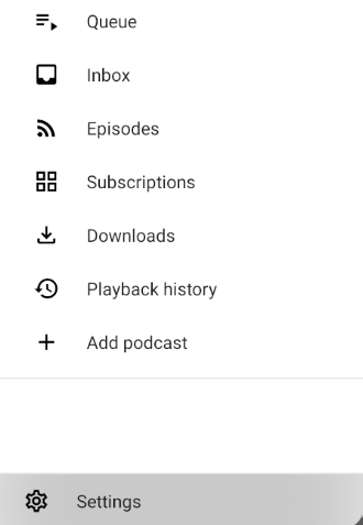 AntennaPod configuration settings